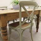 SAGE PAINTED ELM X-BACK CHAIR